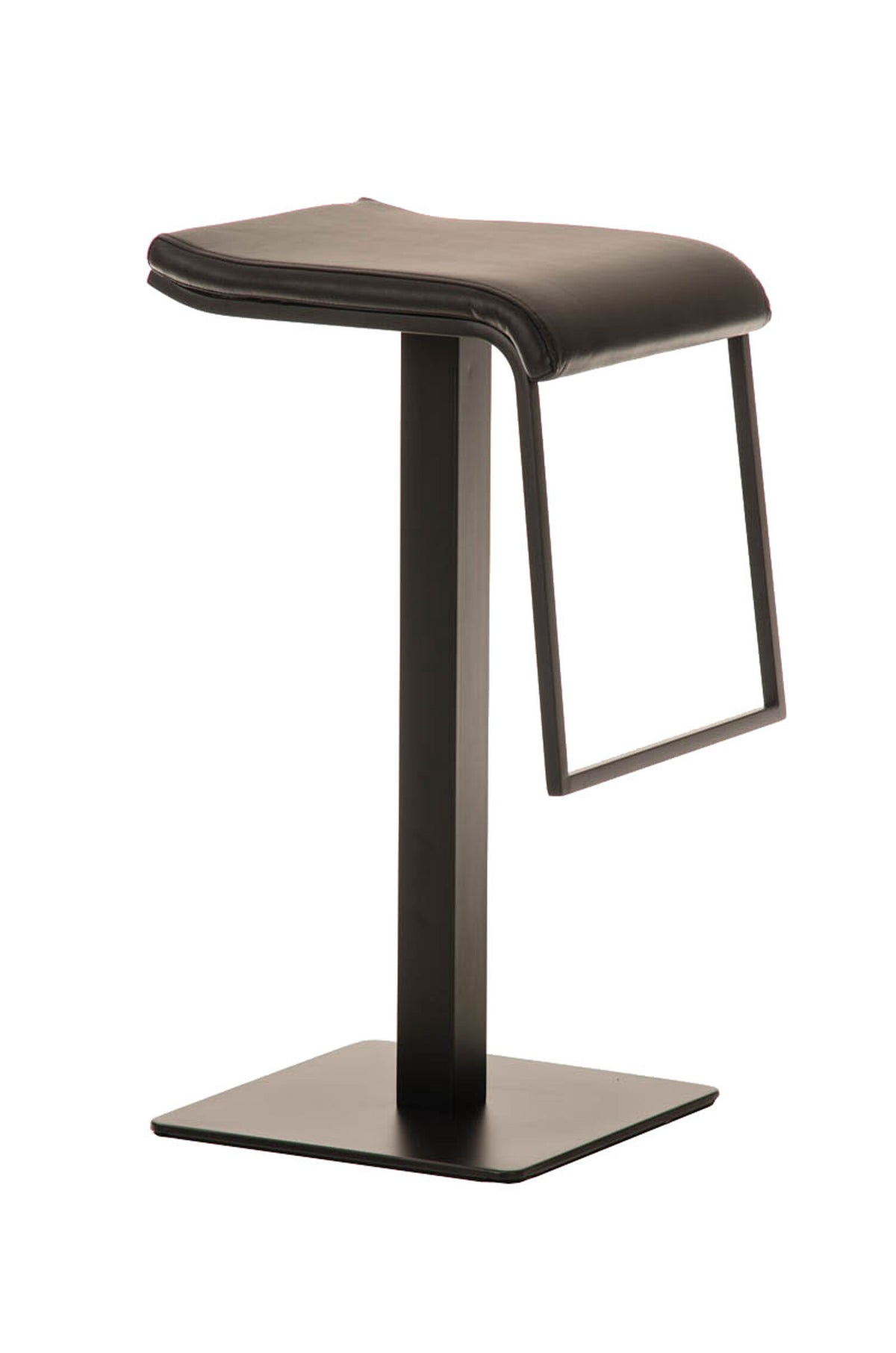 TPFLiving Barhocker Lamelo B Gestell Schwarz Kunstleder