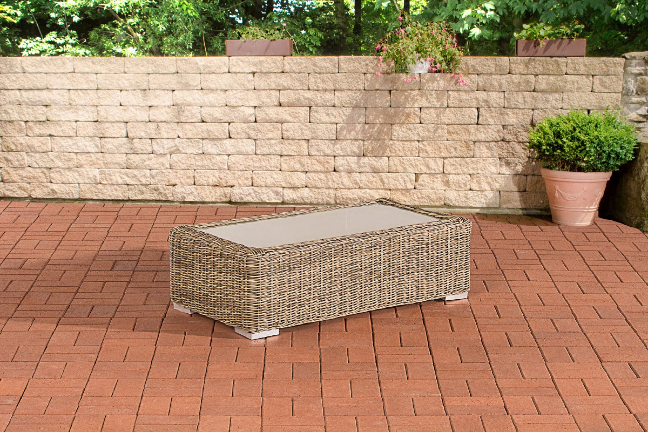 TPFGarden Gartentisch Maden 5mm Polyrattan