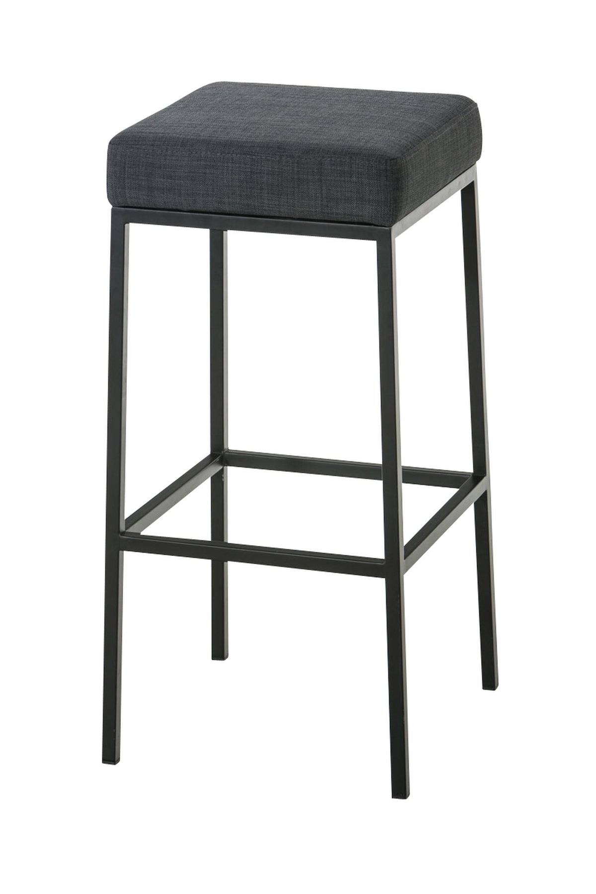 TPFLiving Barhocker Montana B Gestell Schwarz Stoff