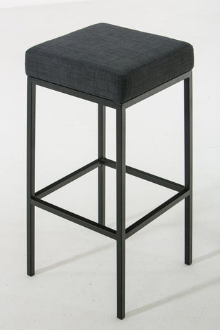 TPFLiving bar stool Montana GS frame black fabric