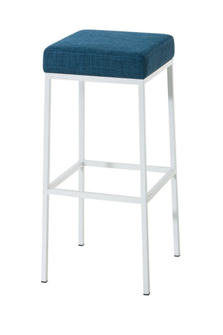 TPFLiving Bar Stool Montana GW Frame White Fabric