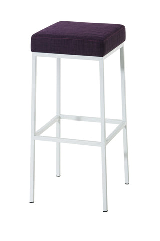 TPFLiving Bar Stool Montana GW Frame White Fabric