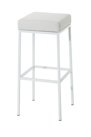 TPFLiving Bar Stool Montana GW Frame White Fabric