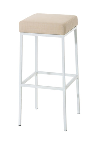 TPFLiving Bar Stool Montana GW Frame White Fabric