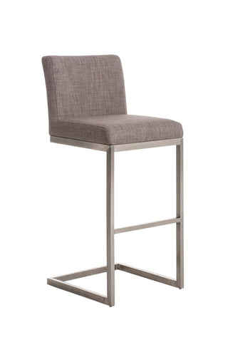 TPFLiving bar stool Paragon frame stainless steel fabric