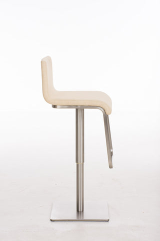 TPFLiving bar stool Lima frame stainless steel fabric