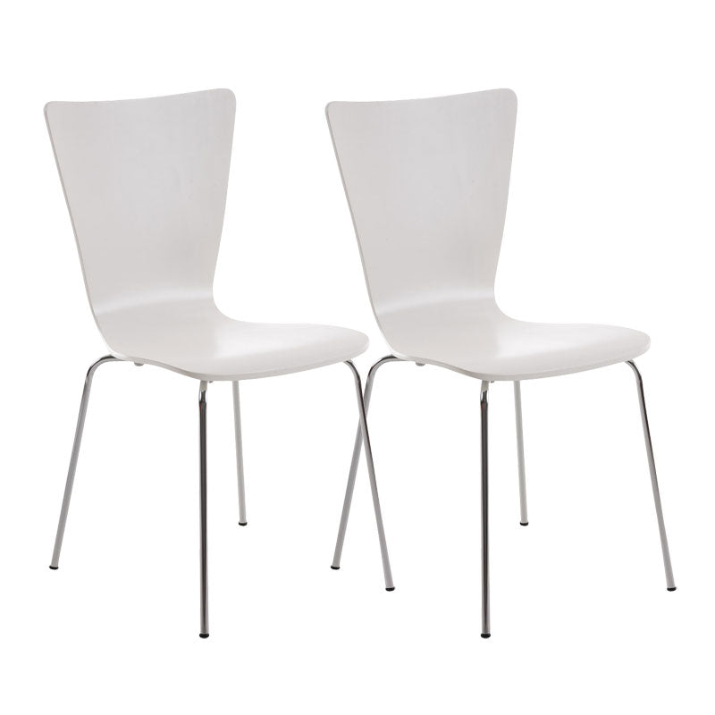 TPFLiving 2er Set Besucherstuhl Jaron mit Holzsitz