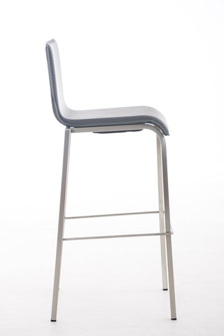 TPFLiving bar stool Avon GE frame stainless steel faux leather flat