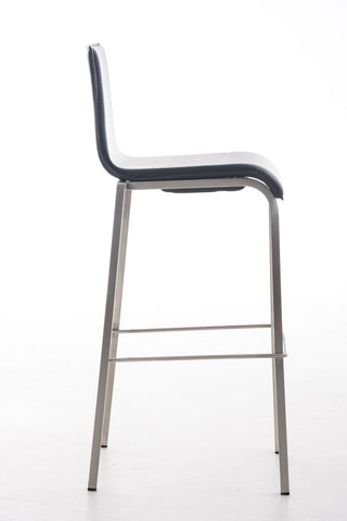 TPFLiving bar stool Avon GE frame stainless steel faux leather flat
