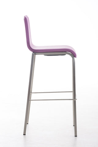 TPFLiving bar stool Avon GE frame stainless steel faux leather flat