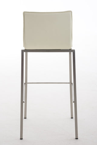 TPFLiving bar stool Avon GE frame stainless steel faux leather flat