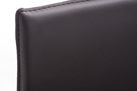 TPFLiving bar stool Avon GE frame stainless steel faux leather flat