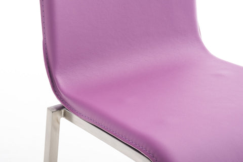 TPFLiving bar stool Avon GE frame stainless steel faux leather flat