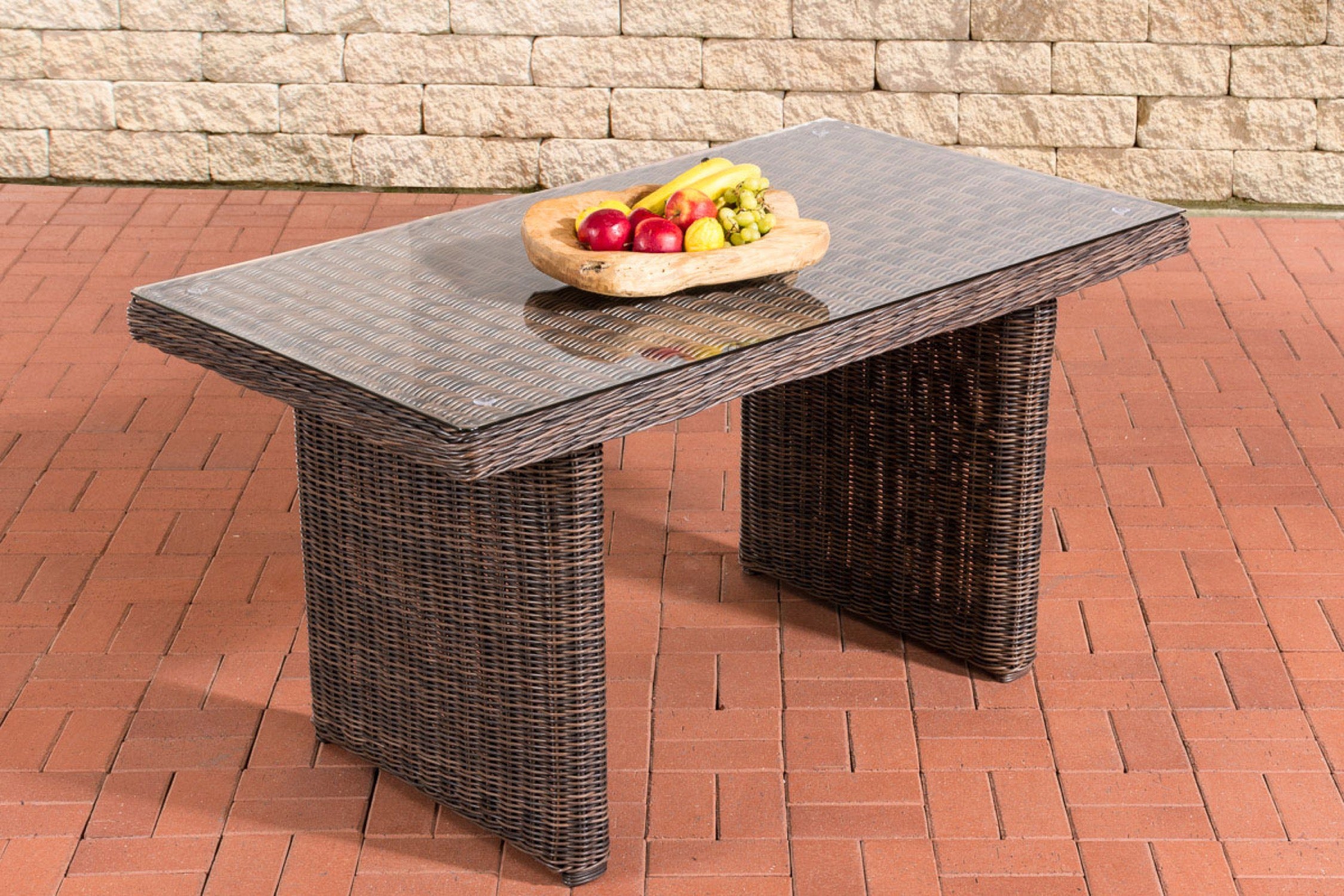TPFGarden Esstisch Lago 120 Klarglas