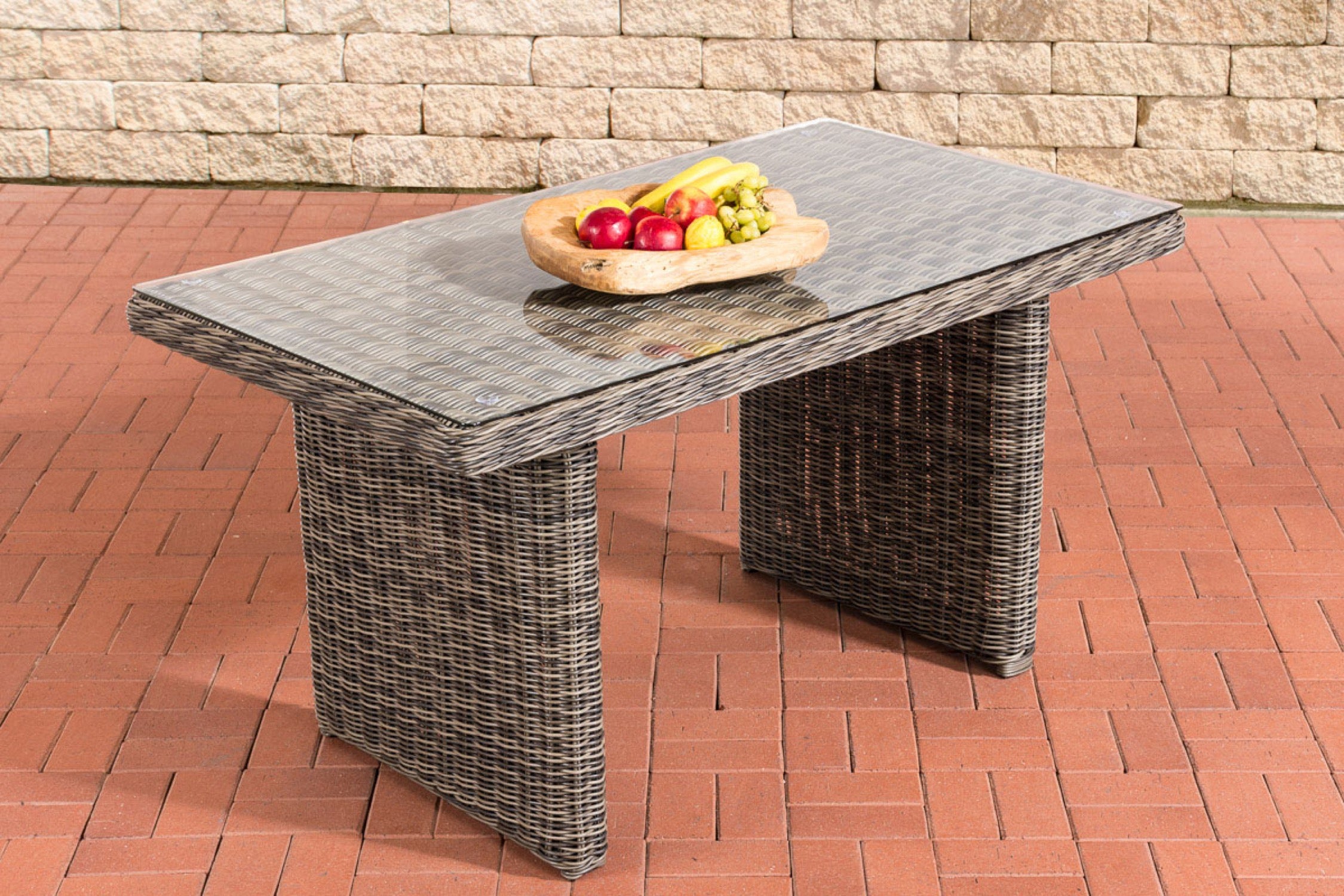 TPFGarden Esstisch Lago 120 Klarglas