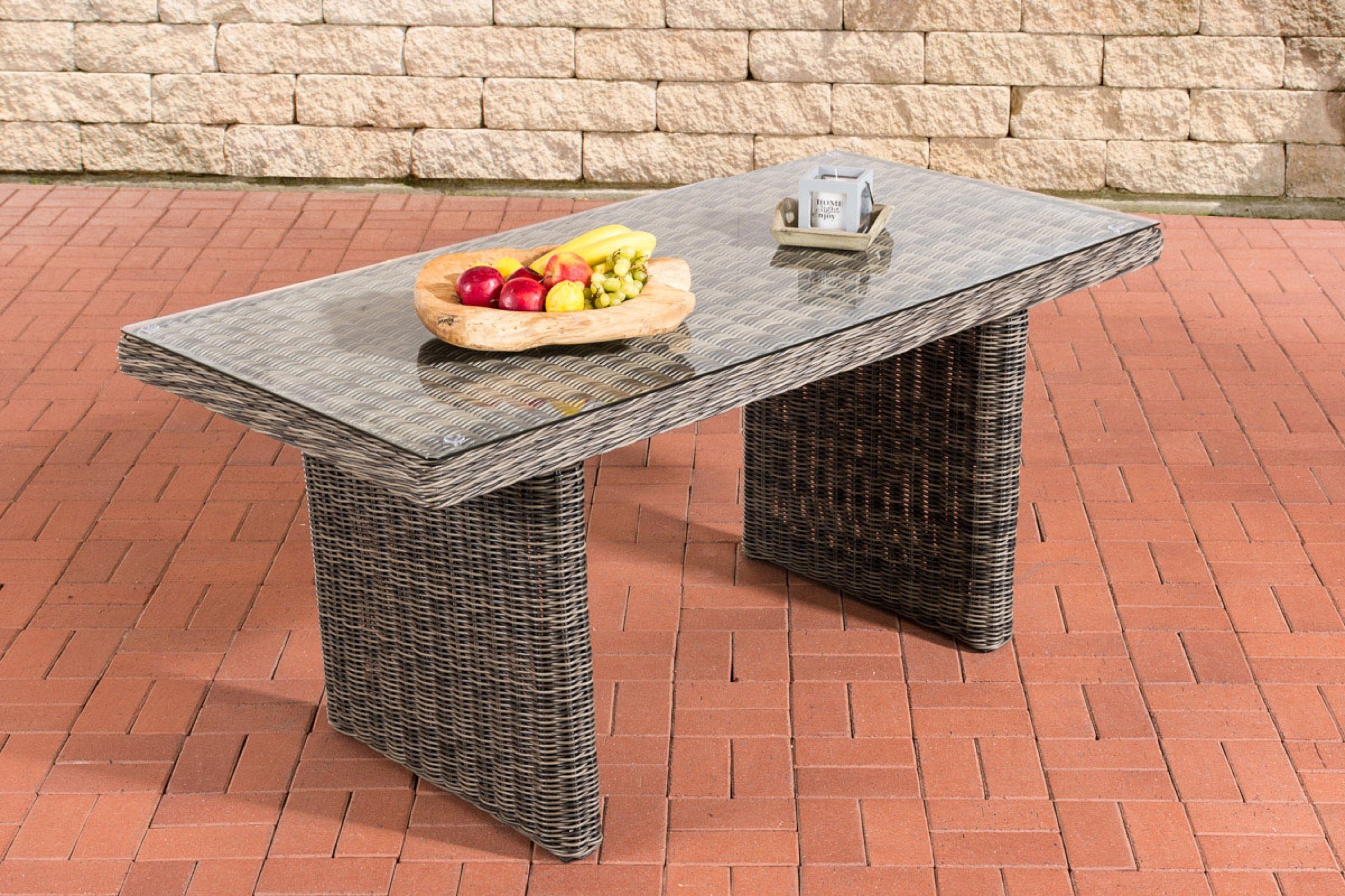 TPFGarden Esstisch Lago 120 Klarglas