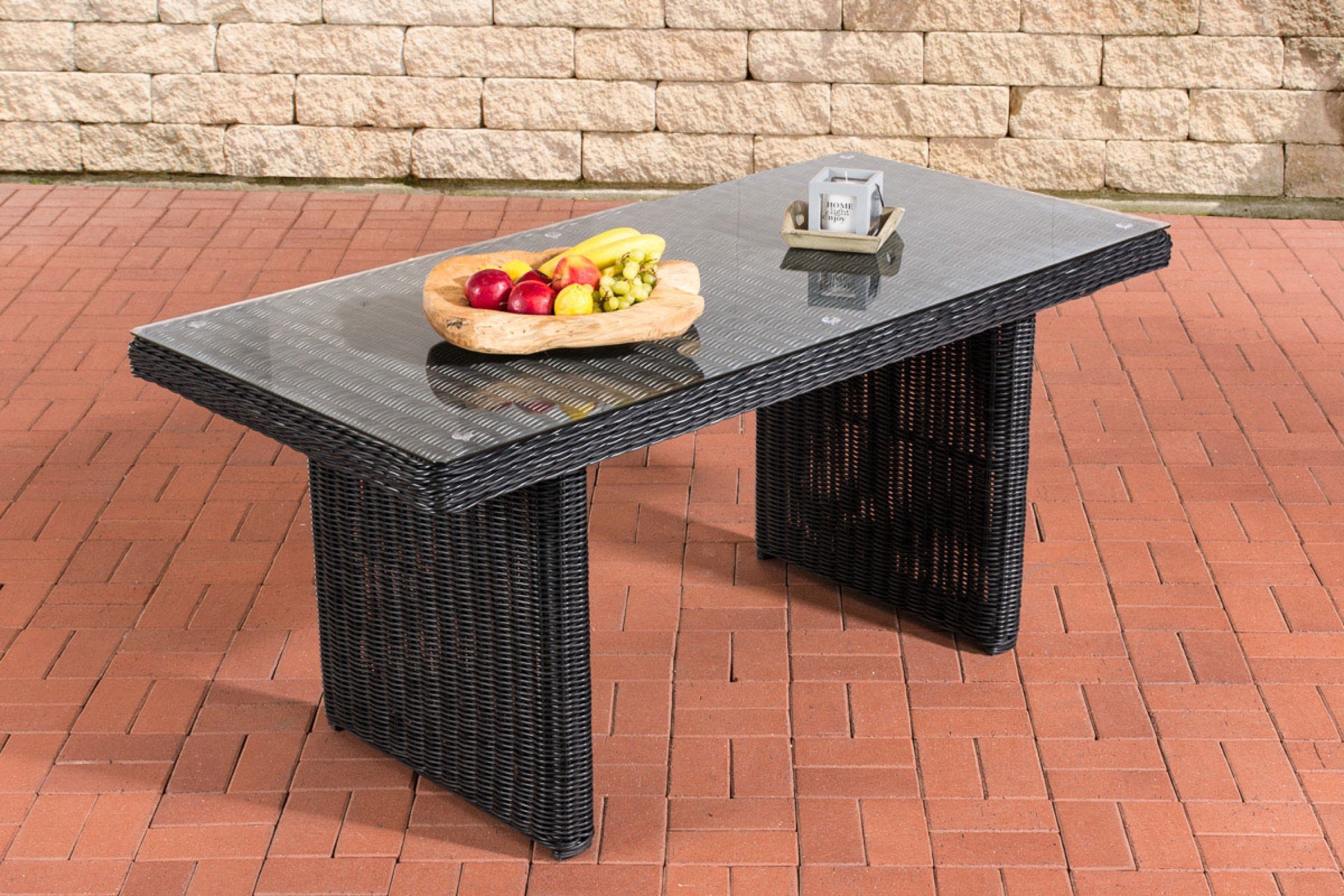 TPFGarden Esstisch Lago 120 Klarglas