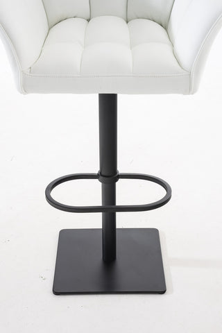 TPFLiving Bar Stool Damascus Frame Black Faux Leather