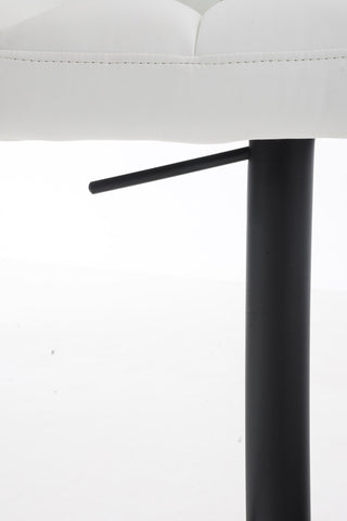 TPFLiving Bar Stool Damascus Frame Black Faux Leather