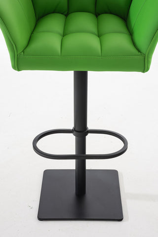 TPFLiving Bar Stool Damascus Frame Black Faux Leather