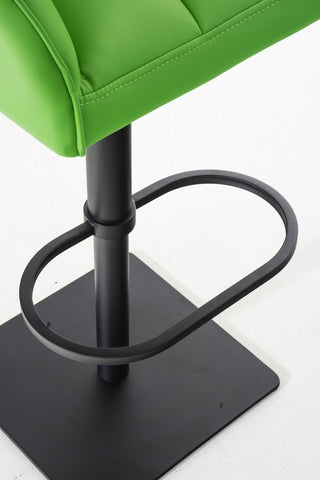 TPFLiving Bar Stool Damascus Frame Black Faux Leather