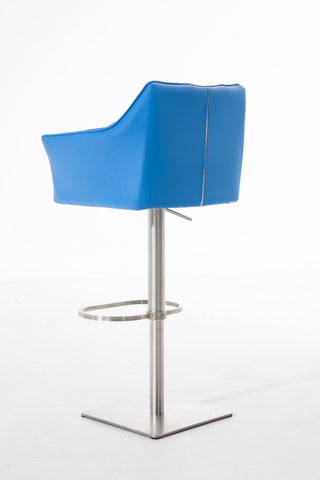 TPFLiving bar stool Damascus frame stainless steel faux leather
