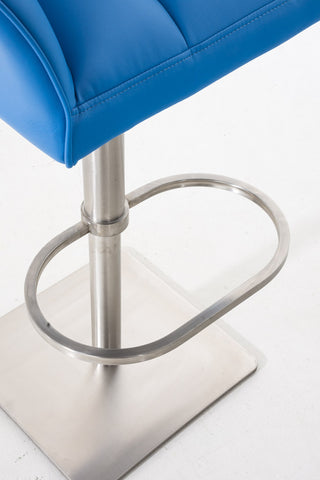 TPFLiving bar stool Damascus frame stainless steel faux leather