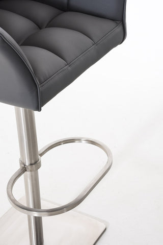 TPFLiving bar stool Damascus frame stainless steel faux leather