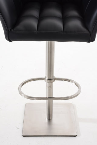 TPFLiving bar stool Damascus frame stainless steel faux leather