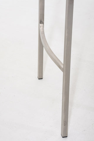 TPFLiving Damascus bar stool with 4-foot frame stainless steel faux leather