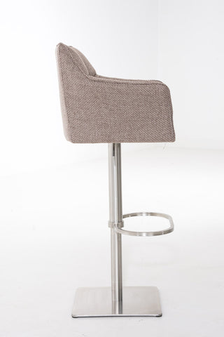 TPFLiving bar stool Damascus frame stainless steel fabric