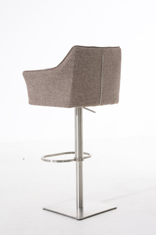 TPFLiving bar stool Damascus frame stainless steel fabric