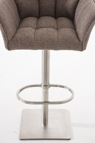 TPFLiving bar stool Damascus frame stainless steel fabric