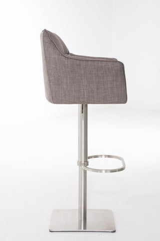 TPFLiving bar stool Damascus frame stainless steel fabric