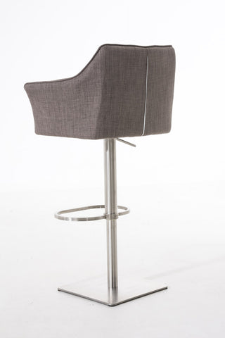 TPFLiving bar stool Damascus frame stainless steel fabric