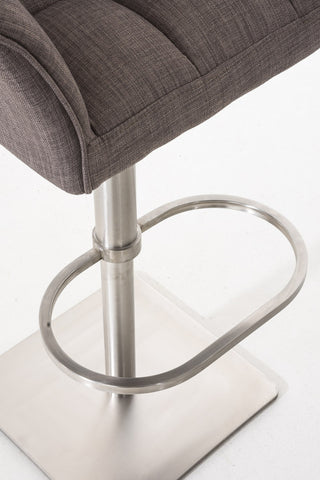 TPFLiving bar stool Damascus frame stainless steel fabric