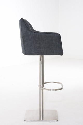 TPFLiving bar stool Damascus frame stainless steel fabric