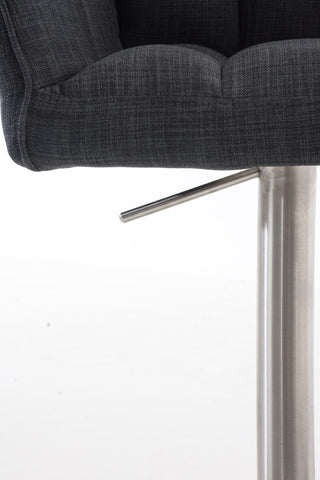 TPFLiving bar stool Damascus frame stainless steel fabric