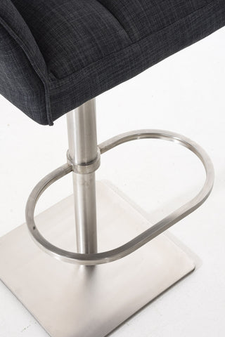 TPFLiving bar stool Damascus frame stainless steel fabric