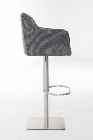 TPFLiving bar stool Damascus frame stainless steel fabric