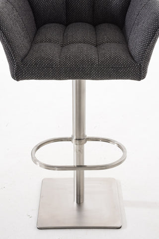 TPFLiving bar stool Damascus frame stainless steel fabric