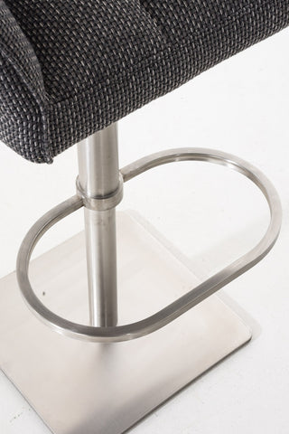 TPFLiving bar stool Damascus frame stainless steel fabric