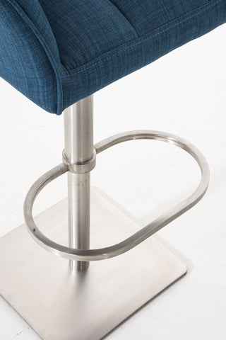 TPFLiving bar stool Damascus frame stainless steel fabric