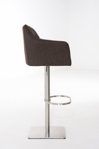 TPFLiving bar stool Damascus frame stainless steel fabric