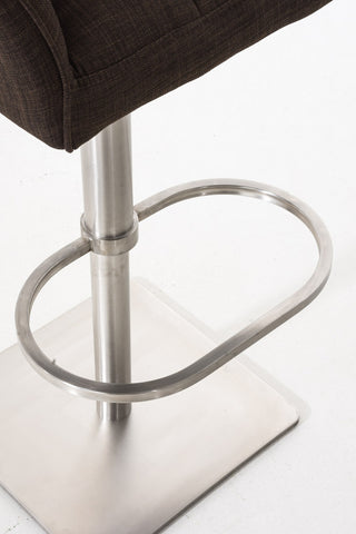 TPFLiving bar stool Damascus frame stainless steel fabric