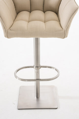 TPFLiving bar stool Damascus frame stainless steel fabric