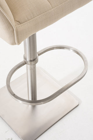 TPFLiving bar stool Damascus frame stainless steel fabric