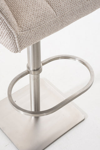 TPFLiving bar stool Damascus frame stainless steel fabric