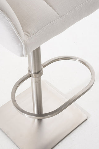 TPFLiving bar stool Damascus frame stainless steel fabric