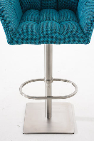 TPFLiving bar stool Damascus frame stainless steel fabric